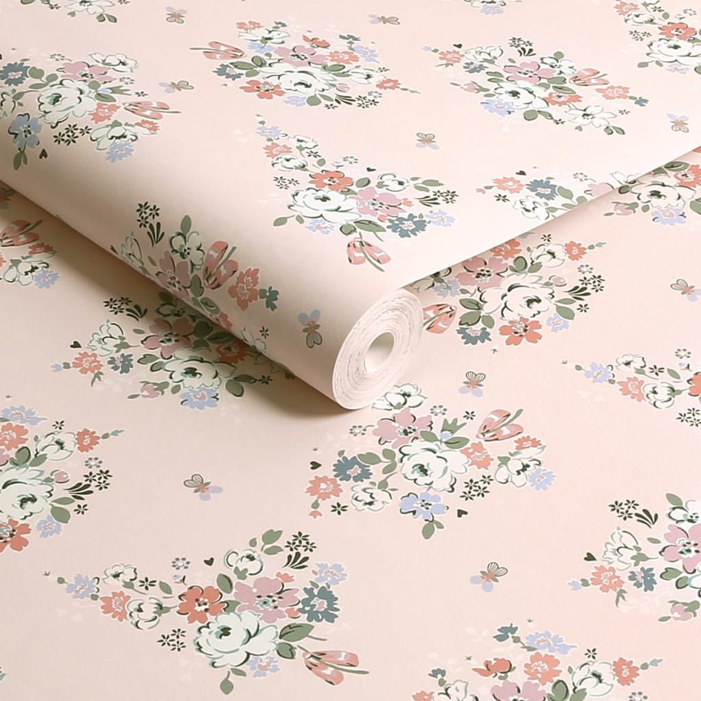 - Cath Kidston Clifton Floral Pink Wallpaper - 125508 - Decor Warehouse