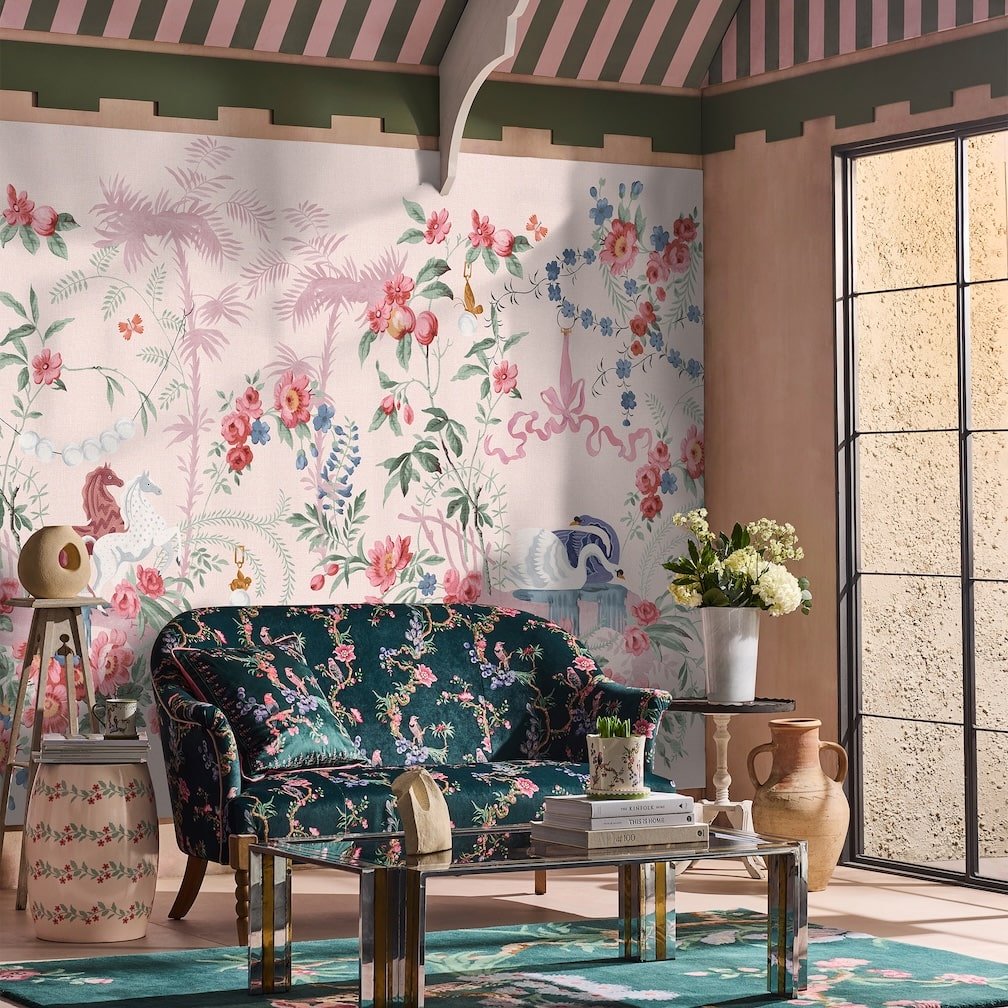 Cath Kidston Colourful life Pink Wall Mural - 140232FXST