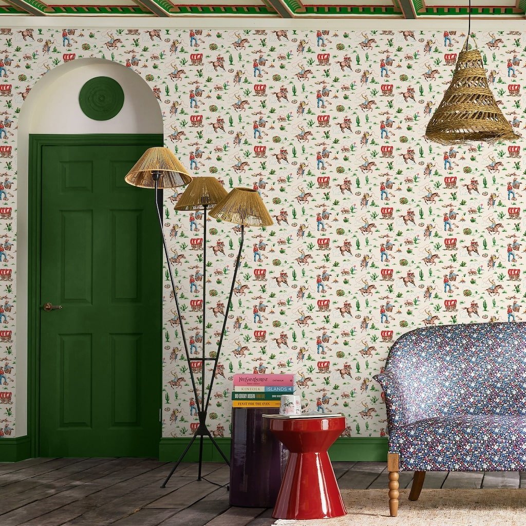 - Cath Kidston Cowgirls Multi Wallpaper - 125533 - Decor Warehouse
