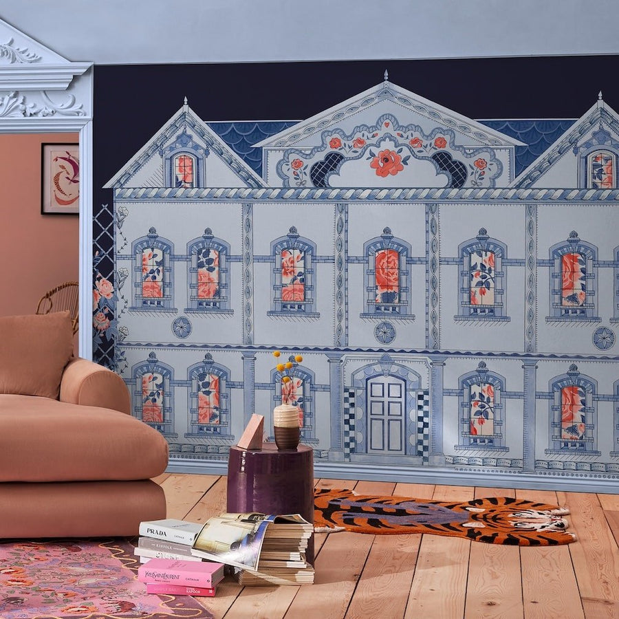Cath Kidston Doll House Navy Wall Mural - 140187FXST
