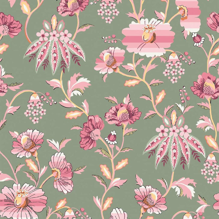  - Cath Kidston Friendship Garden Sage Wallpaper - 125524 - Decor Warehouse