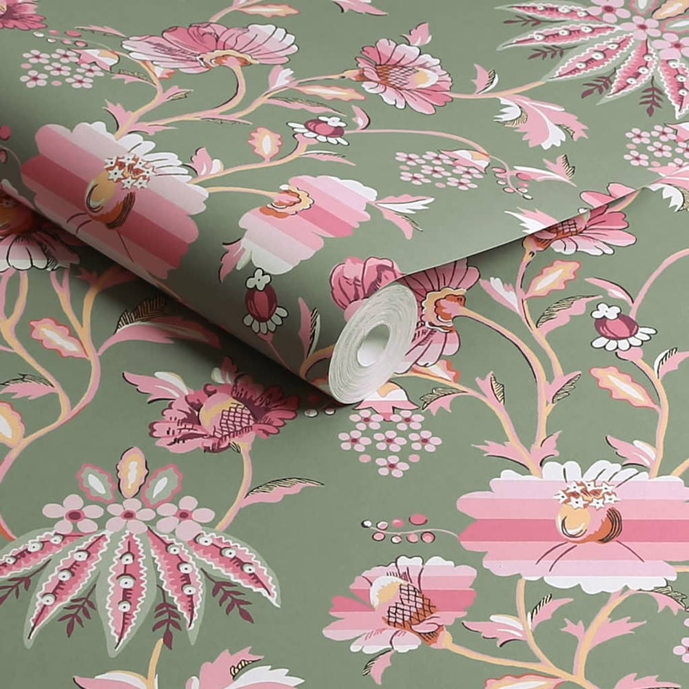  - Cath Kidston Friendship Garden Sage Wallpaper - 125524 - Decor Warehouse