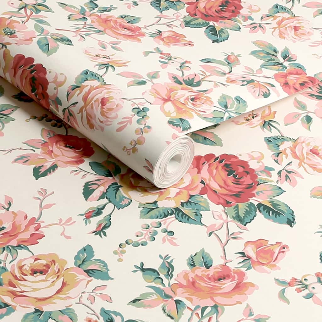- Cath Kidston Garden Rose Autumn Wallpaper - 125501 - Decor Warehouse