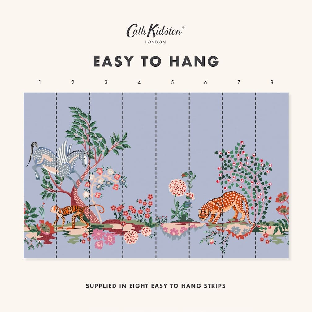 Cath Kidston Painted Kingdom Blue Wall Mural - 127763M