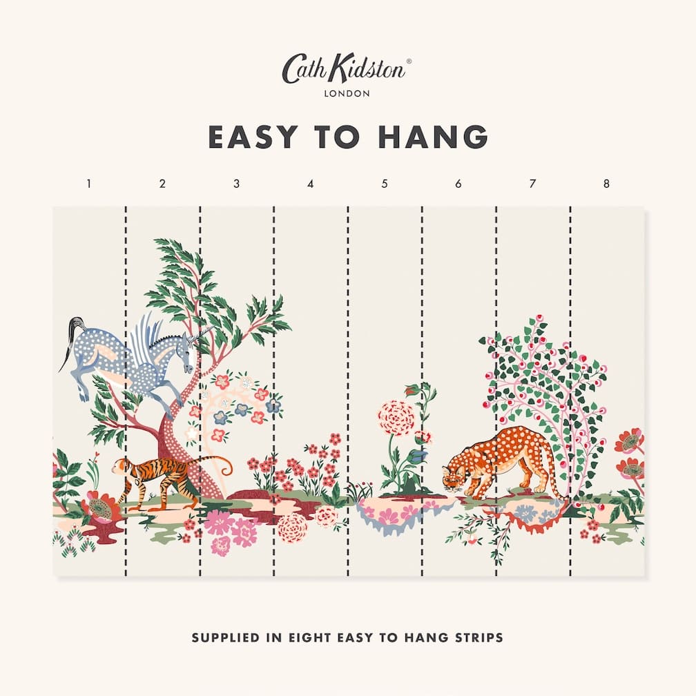 Cath Kidston Painted Kingdom Cream Wall Mural - 127736M