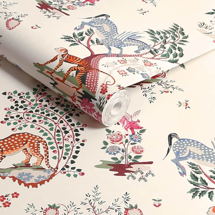  - Cath Kidston Painted Kingdom Natural Wallpaper - 125527 - Decor Warehouse