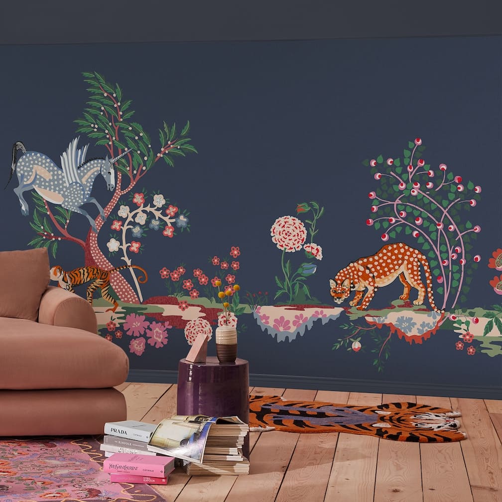 Cath Kidston Painted Kingdom Navy Wall Mural - 127754M