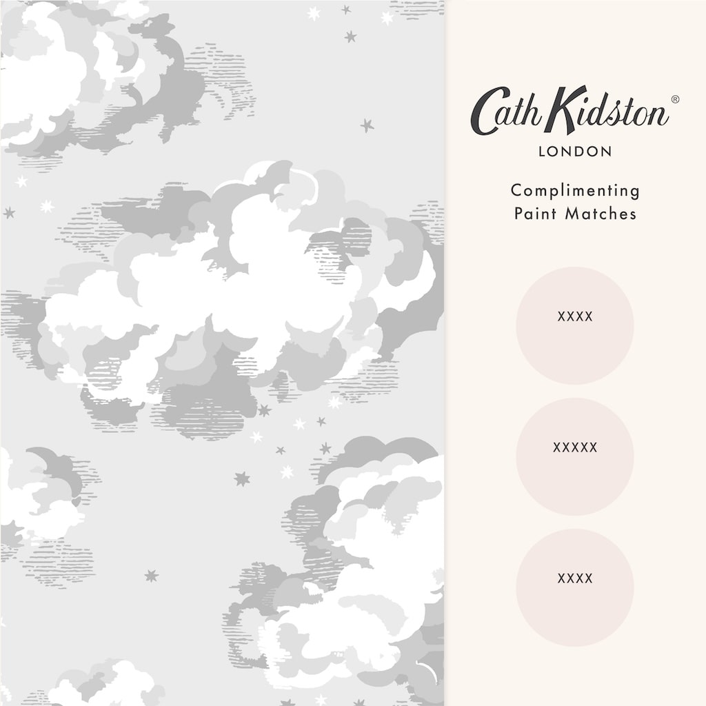  - Cath Kidston Silver Linings Neutral Wallpaper - 131431 - Decor Warehouse
