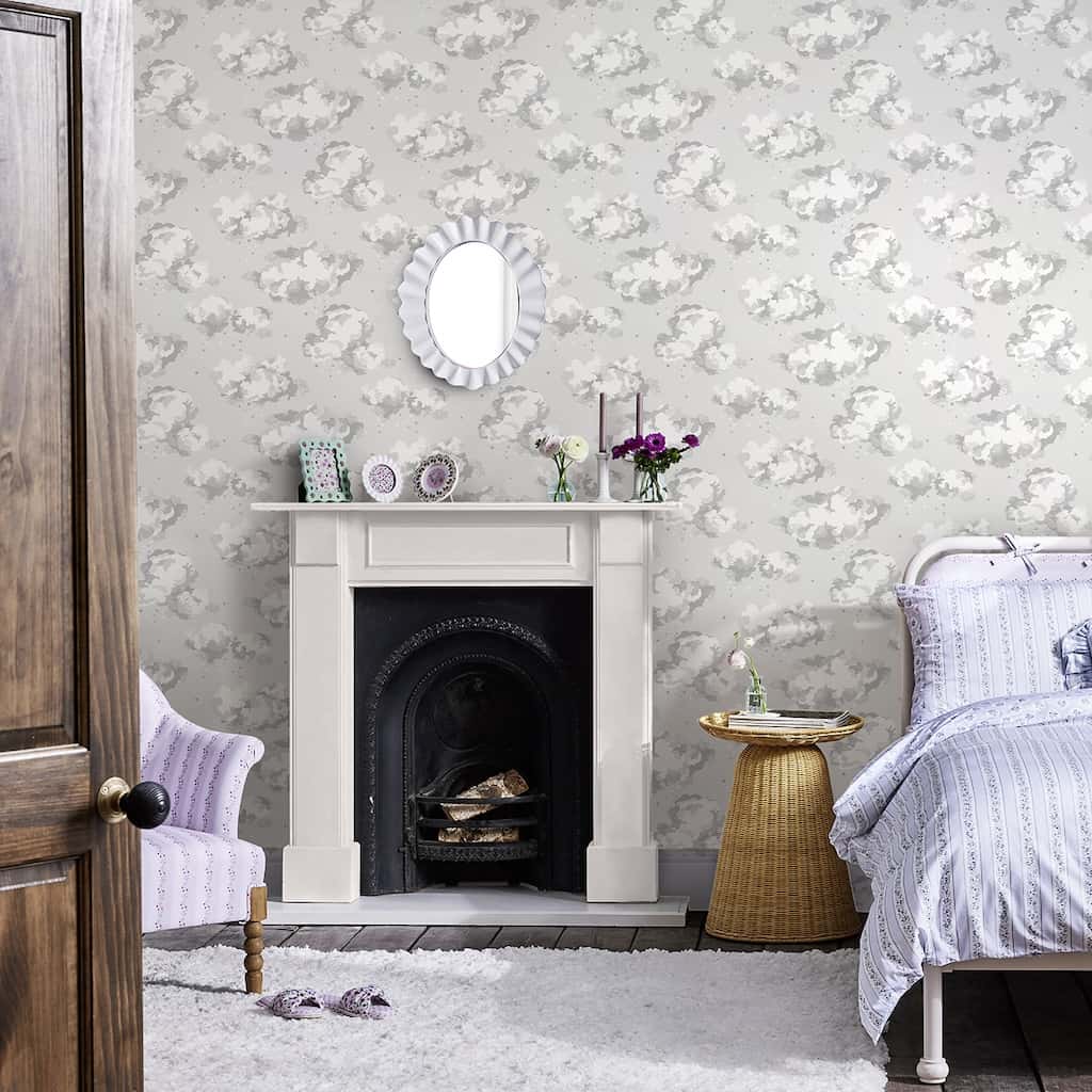  - Cath Kidston Silver Linings Neutral Wallpaper - 131431 - Decor Warehouse