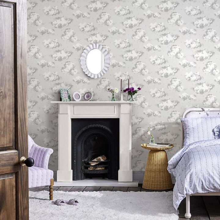  - Cath Kidston Silver Linings Neutral Wallpaper - 131431 - Decor Warehouse