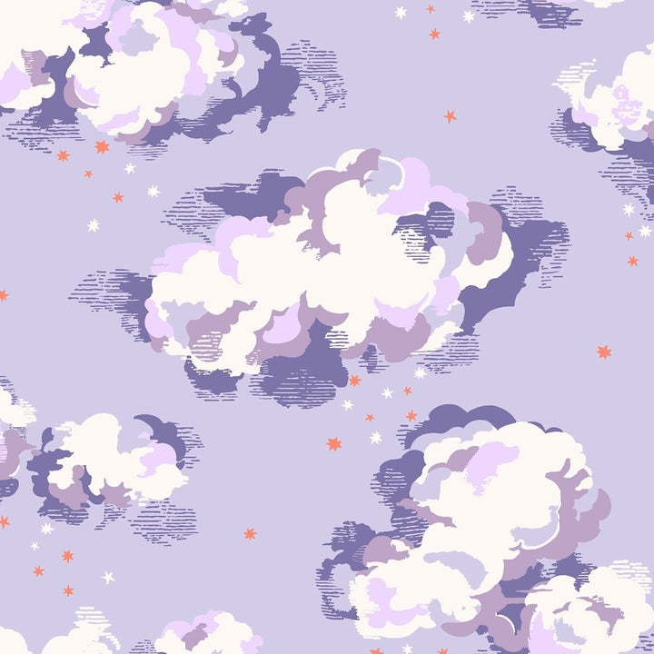  - Cath Kidston Silver Linings Violet Wallpaper - 131430 - Decor Warehouse