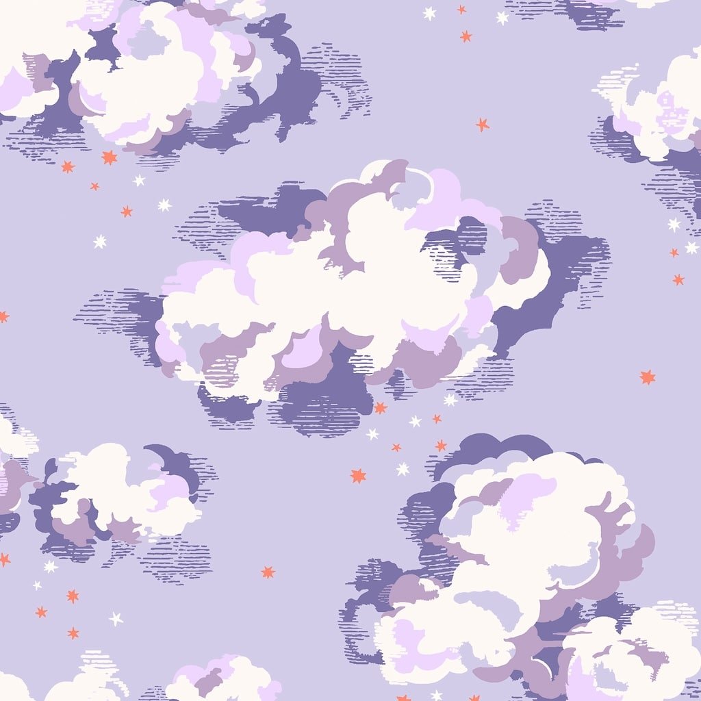131430 - Cath Kidston Wallpaper - Cath Kidston Silver Linings Violet Wallpaper - Decor Warehouse