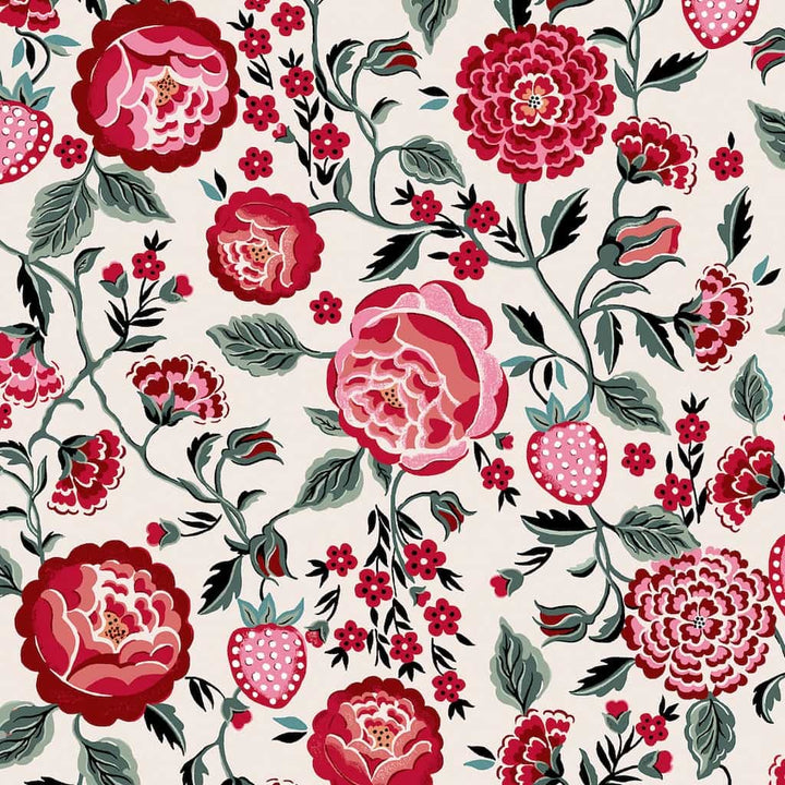  - Cath Kidston Strawberry Garden Rose Wallpaper - 125497 - Decor Warehouse