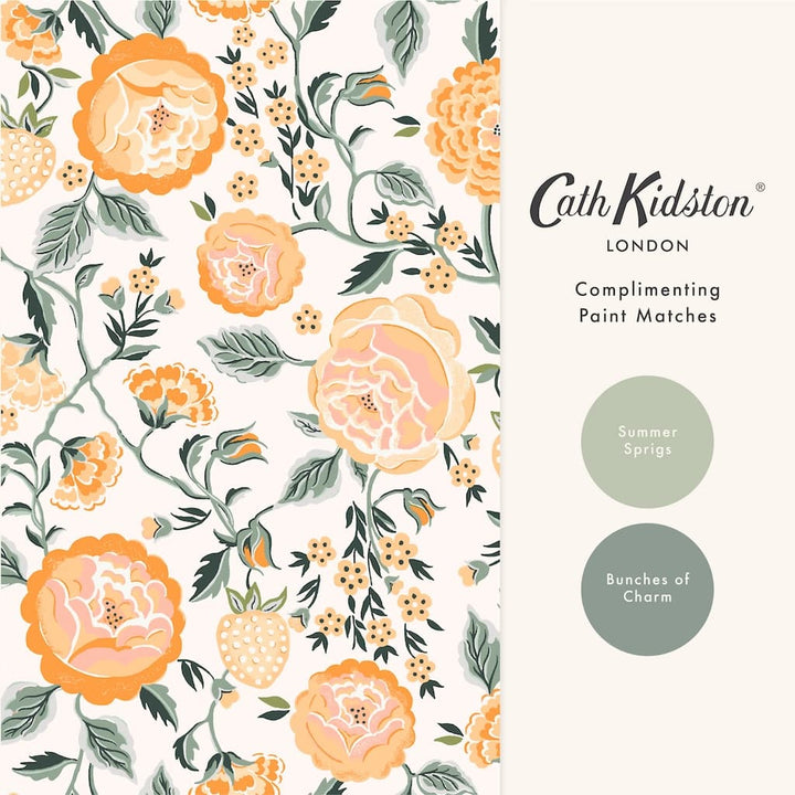  - Cath Kidston Strawberry Garden Yellow Wallpaper - 131421 - Decor Warehouse