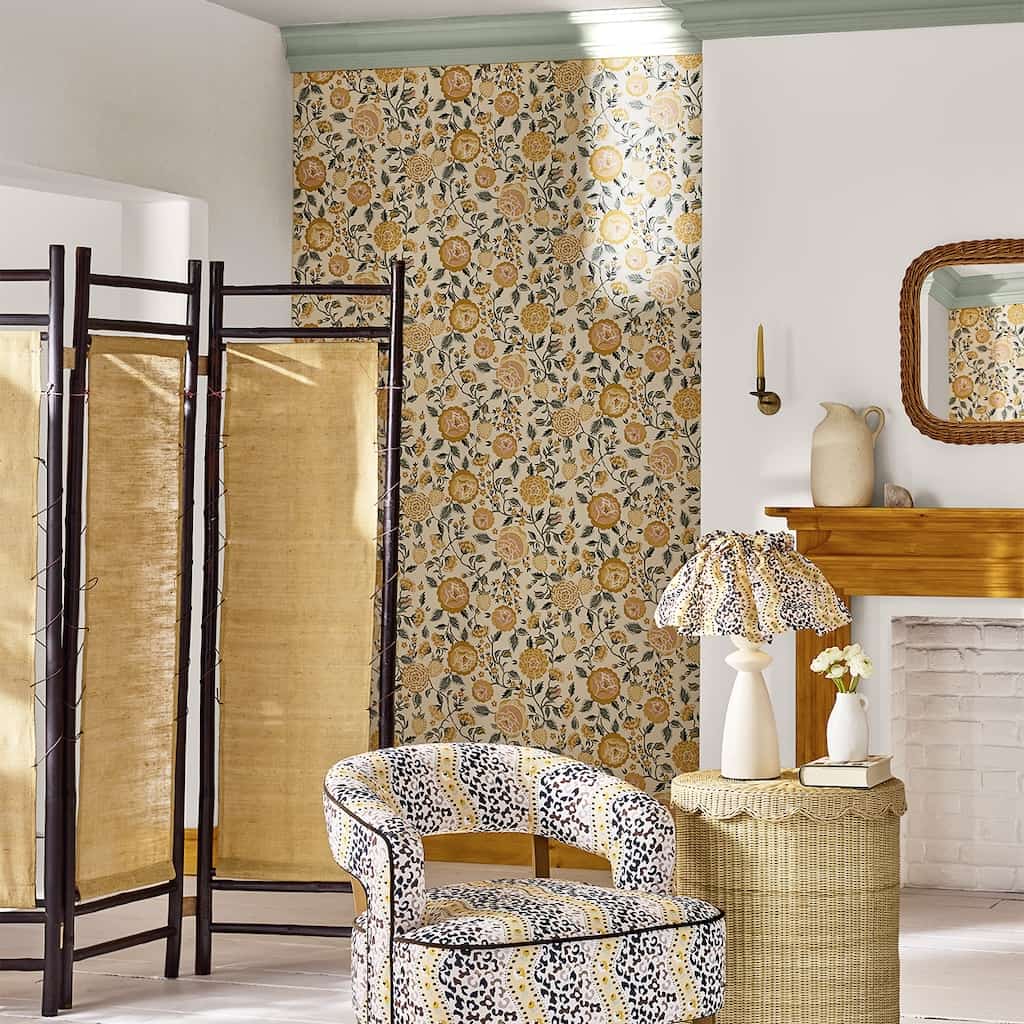  - Cath Kidston Strawberry Garden Yellow Wallpaper - 131421 - Decor Warehouse