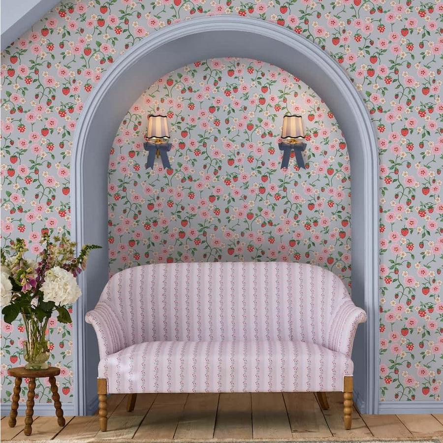  - Cath Kidston Strawberry Summer Wallpaper - 125532 - Decor Warehouse