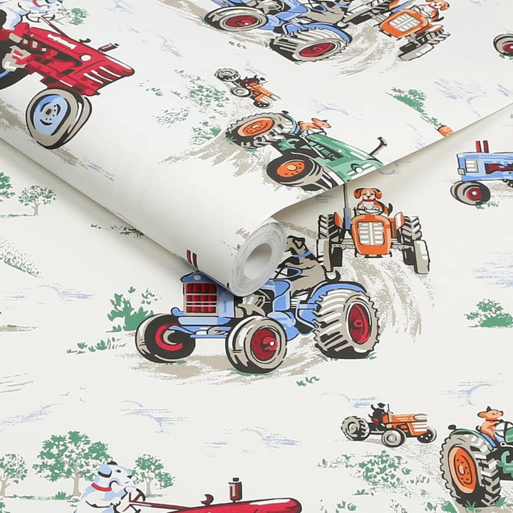  - Cath Kidston Tractor Multi Wallpaper - 131426 - Decor Warehouse