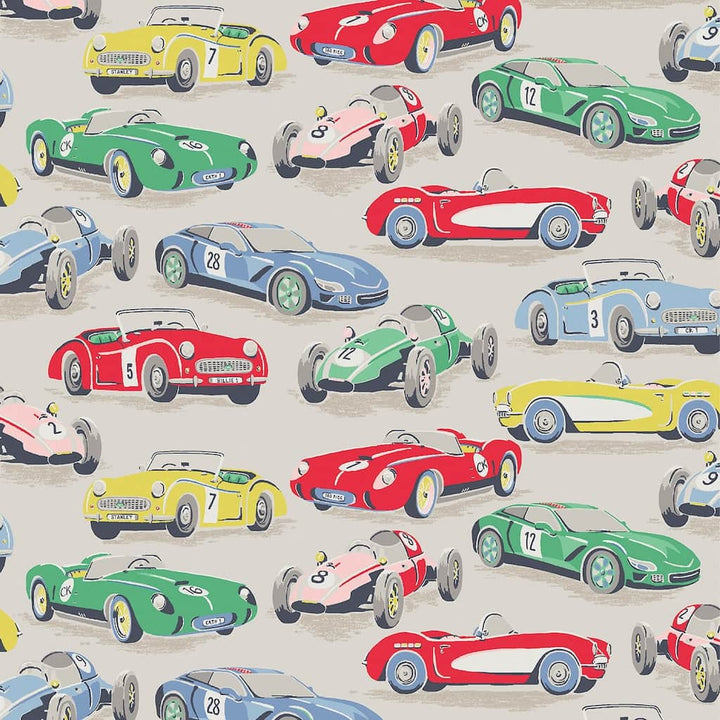  - Cath Kidston Vintage Cars Multi Wallpaper - 125535 - Decor Warehouse