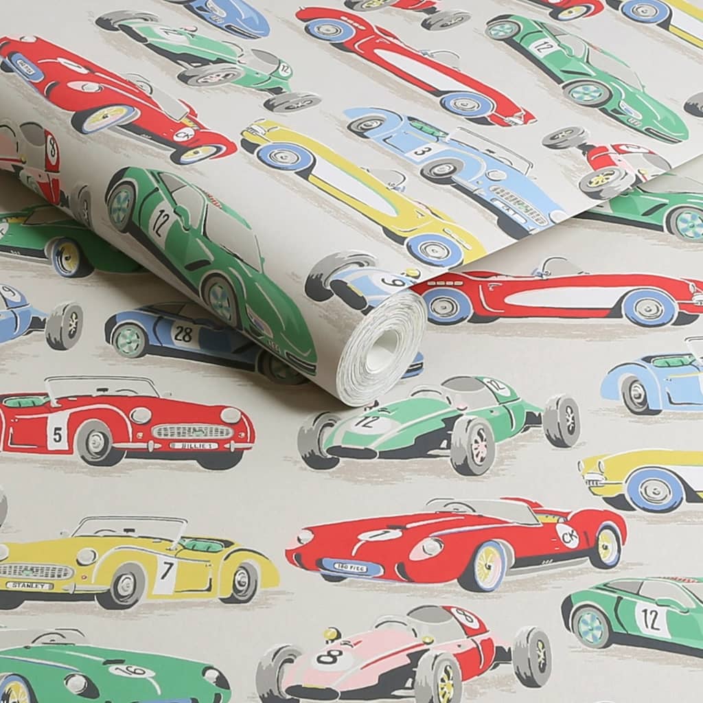  - Cath Kidston Vintage Cars Multi Wallpaper - 125535 - Decor Warehouse