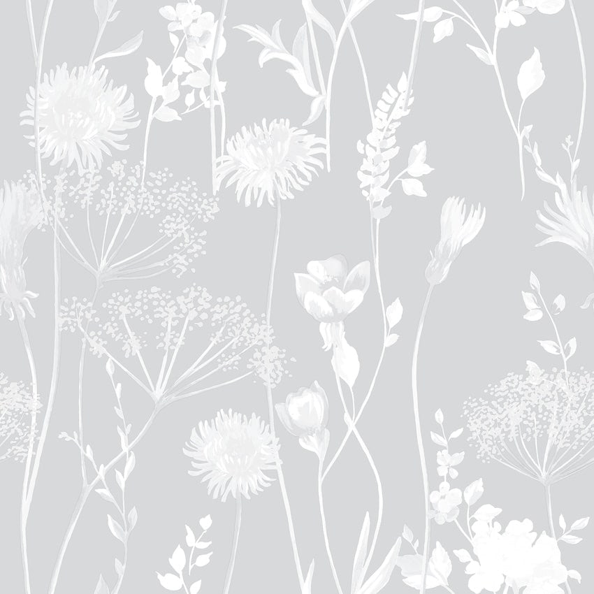 165581-Muriva-Catherine Lansfield Meadowsweet Floral Grey Wallpaper-Decor Warehouse