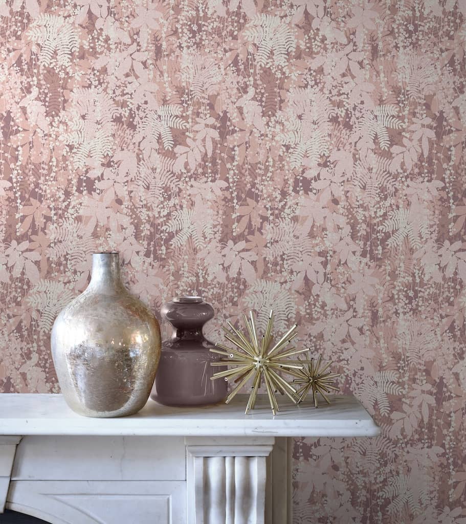 - Clarissa Hulse Canopy Antique Rose Wallpaper - 120375 - Decor Warehouse