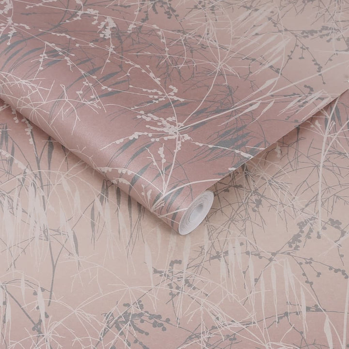  - Clarissa Hulse Meadow Grass Shell & Pewter Wallpaper - 120370 - Decor Warehouse