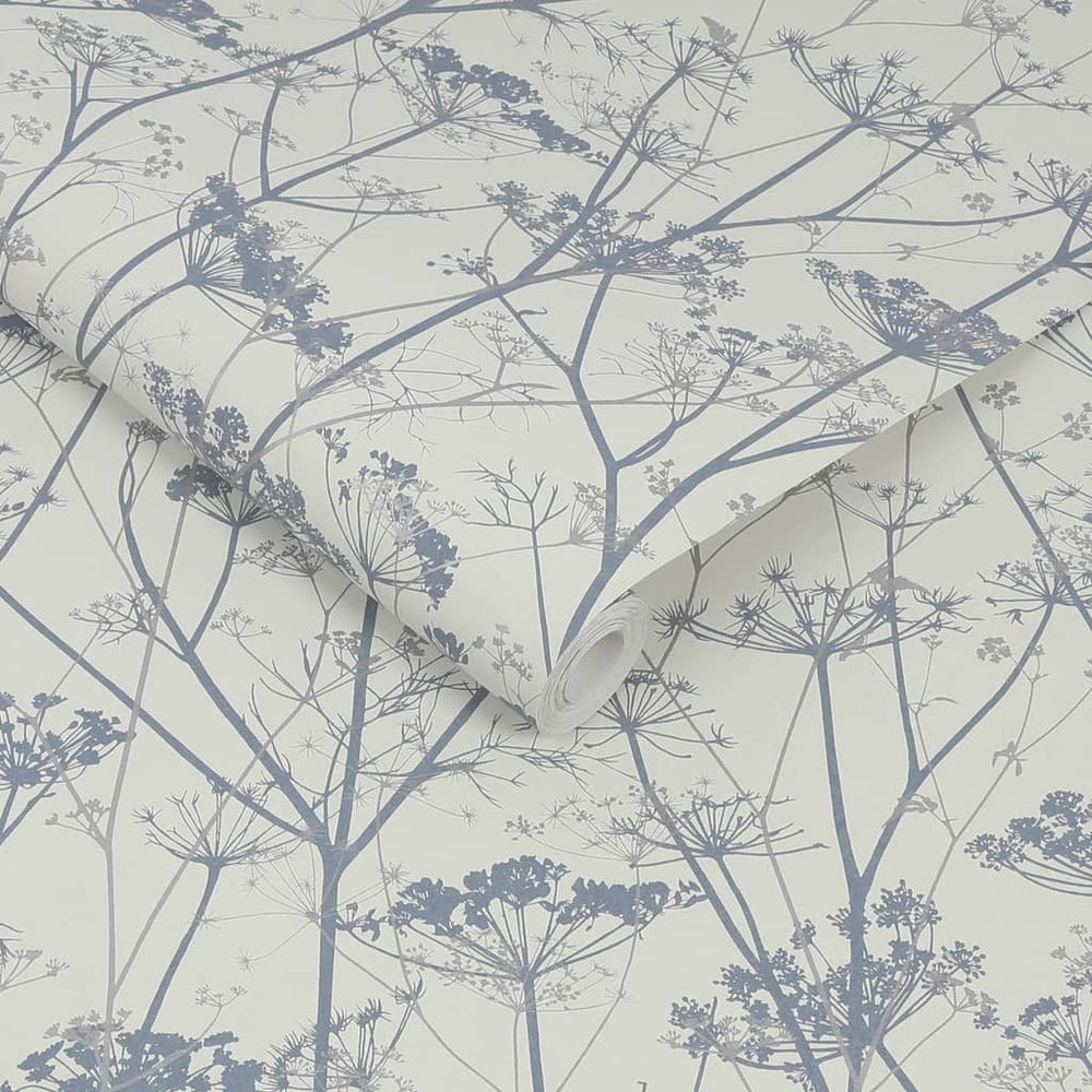  - Clarissa Hulse Wild Chervil Dove & Silver Wallpaper - 120383 - Decor Warehouse
