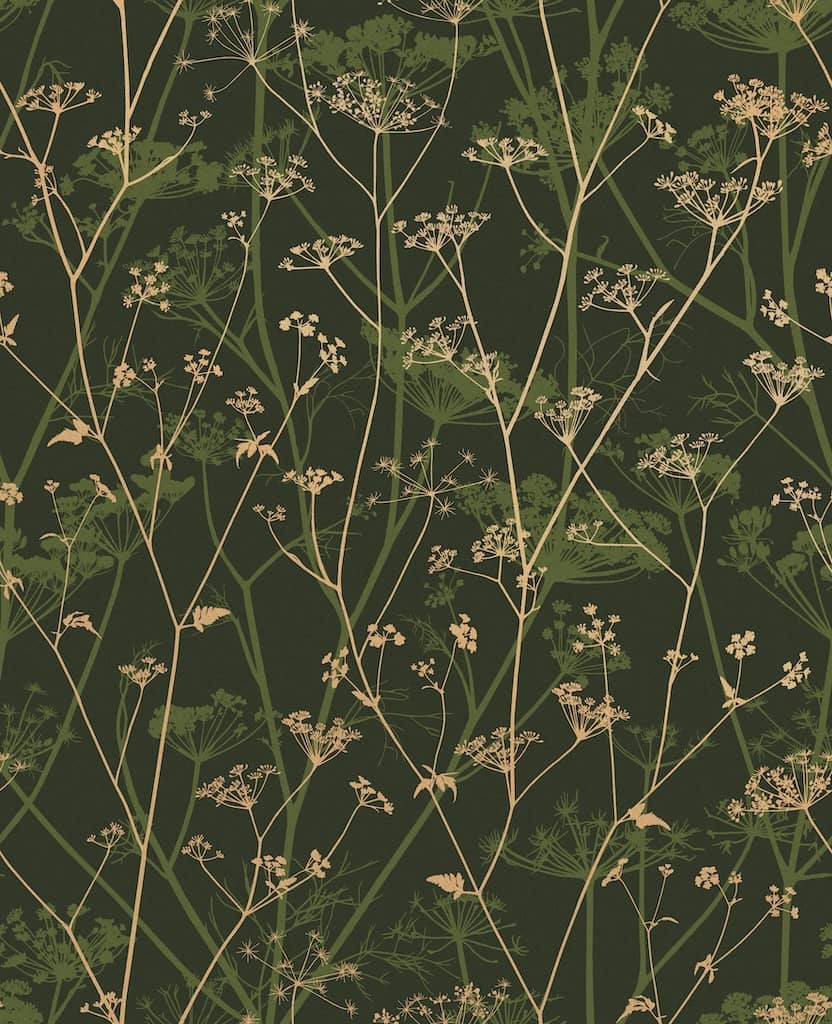  - Clarissa Hulse Wild Chervil Sage & Gold Wallpaper - 120385 - Decor Warehouse