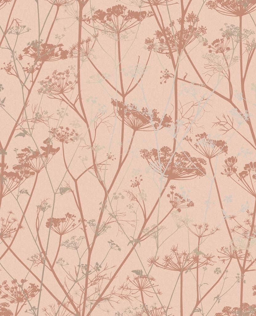  - Clarissa Hulse Wild Chervil Shell & Rose Gold Wallpaper - 120372 - Decor Warehouse