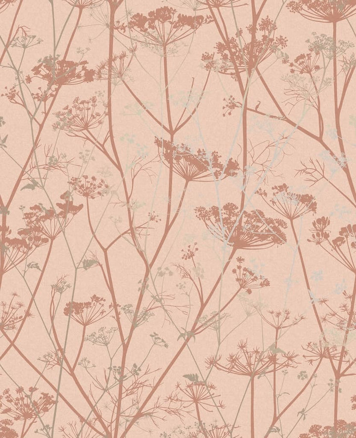  - Clarissa Hulse Wild Chervil Shell & Rose Gold Wallpaper - 120372 - Decor Warehouse