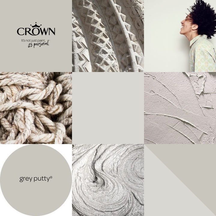 Crown Colour Edit Grey Putty Paint -