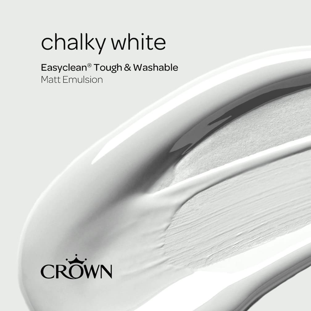 Crown Easyclean Durable Matt Emulsion - Chalky White 2.5L - CRO5093477