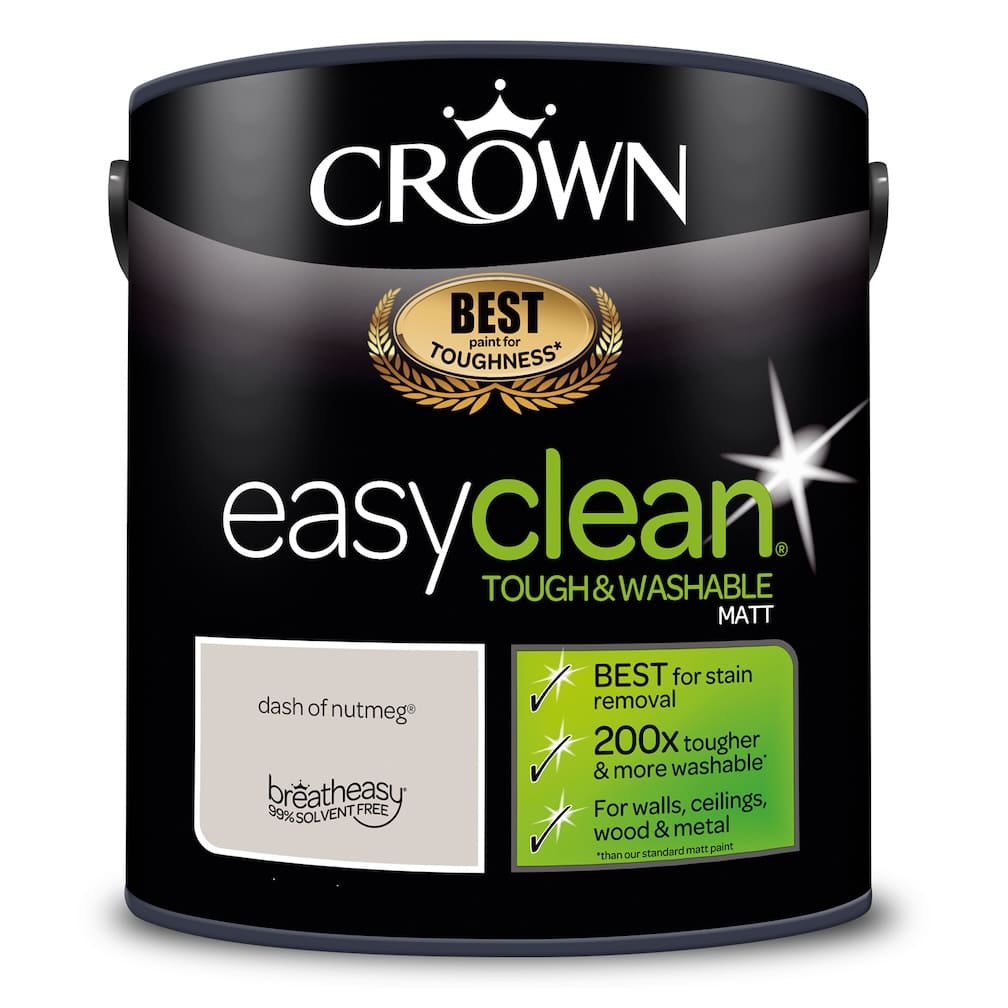 Crown Easyclean Durable Matt Emulsion - Dash of Nutmeg 2.5L - CRO5093484