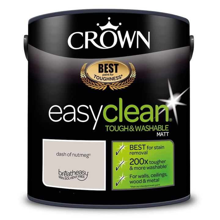 Crown Easyclean Durable Matt Emulsion - Dash of Nutmeg 2.5L - CRO5093484