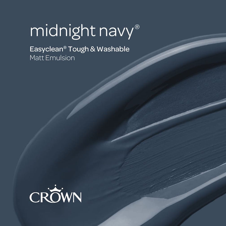 Crown Easyclean Durable Matt Emulsion - Midnight Navy 2.5L - CRO5093430