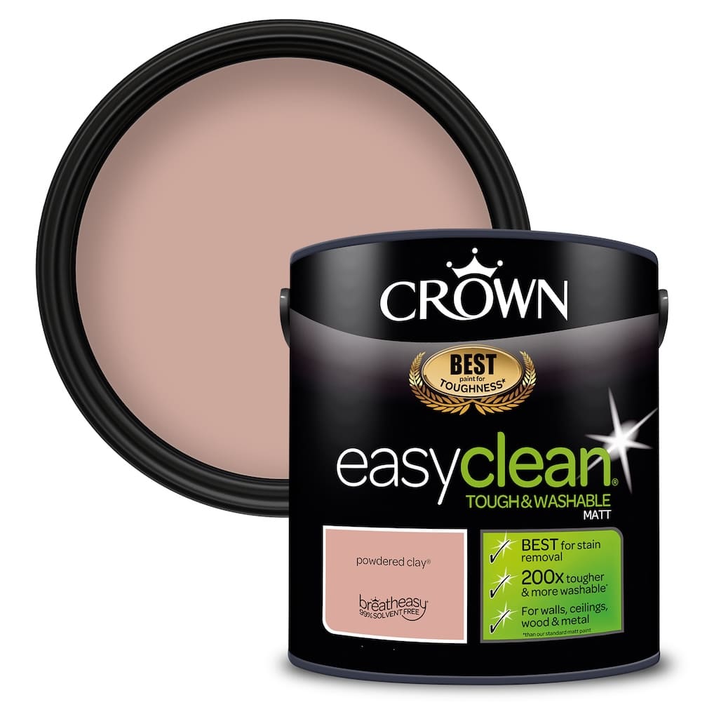 Crown Easyclean Durable Matt Emulsion - Powdered Clay 2.5L - CRO5093509