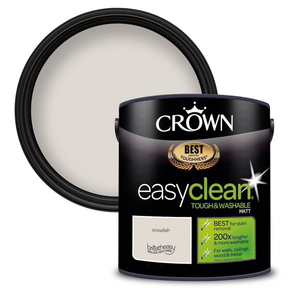 Crown Easyclean Durable Matt Emulsion - Snowfall 2.5L - CRO5051755