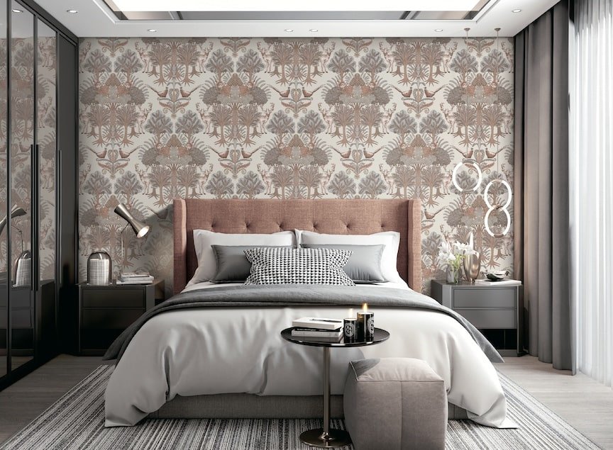 - Design ID Nordic Deer Forest Beige Wallpaper - TP422301 - Decor Warehouse