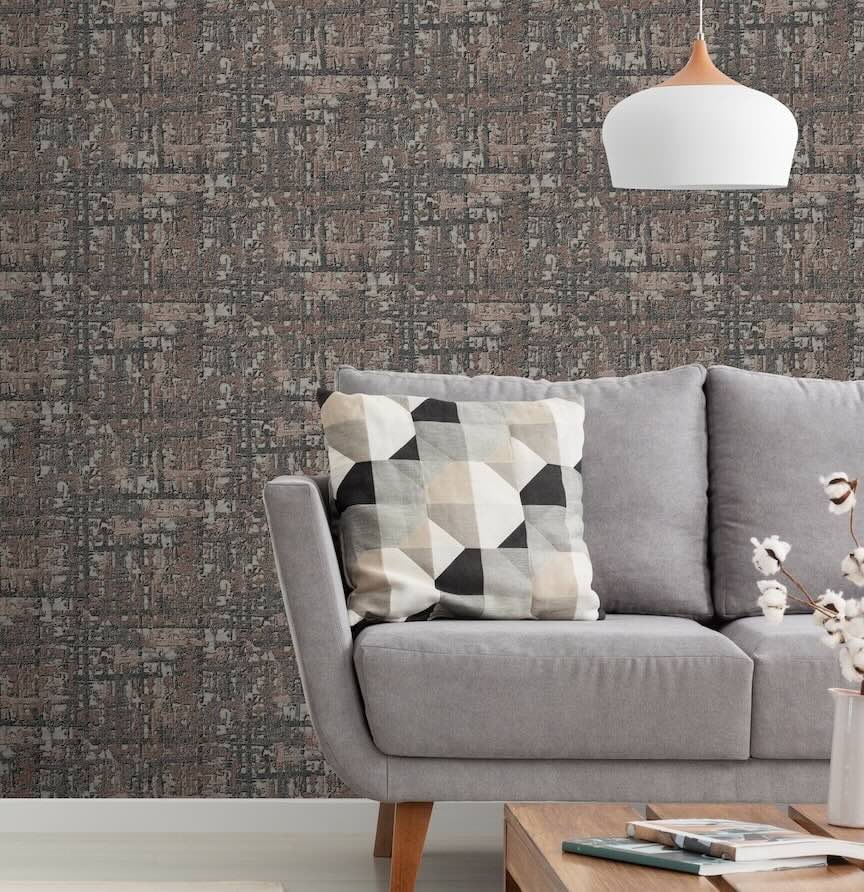 - Design ID Silk Basket Weave Black Wallpaper - DE120097 - Decor Warehouse