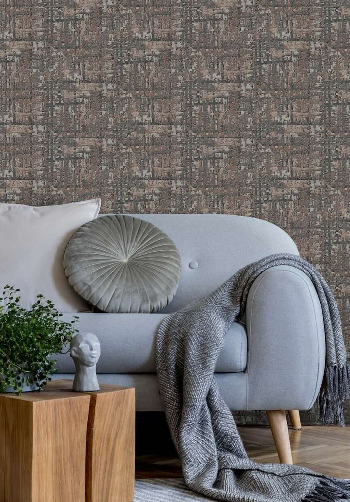  - Design ID Silk Basket Weave Black Wallpaper - DE120097 - Decor Warehouse