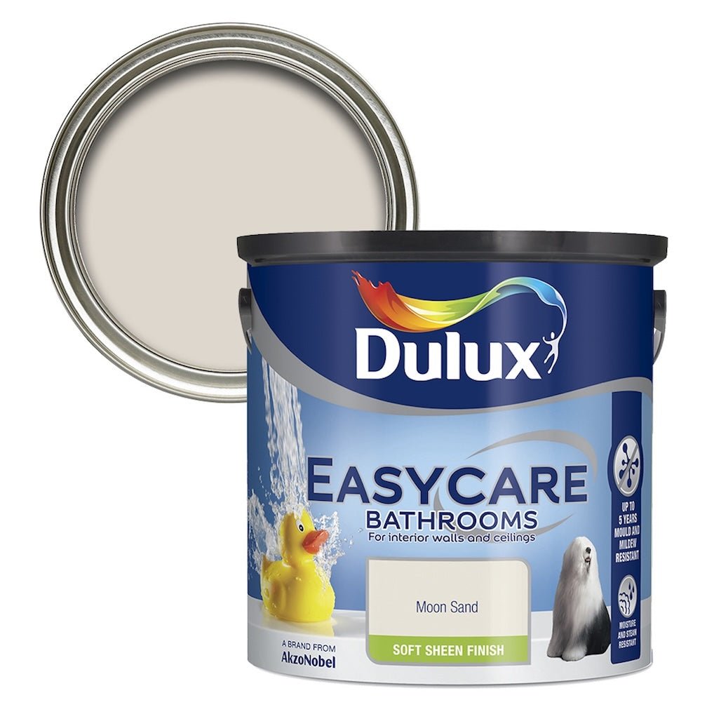 Dulux Easycare Bathroom Moon Sand Soft Sheen Paint 2.5L - 5010212632109