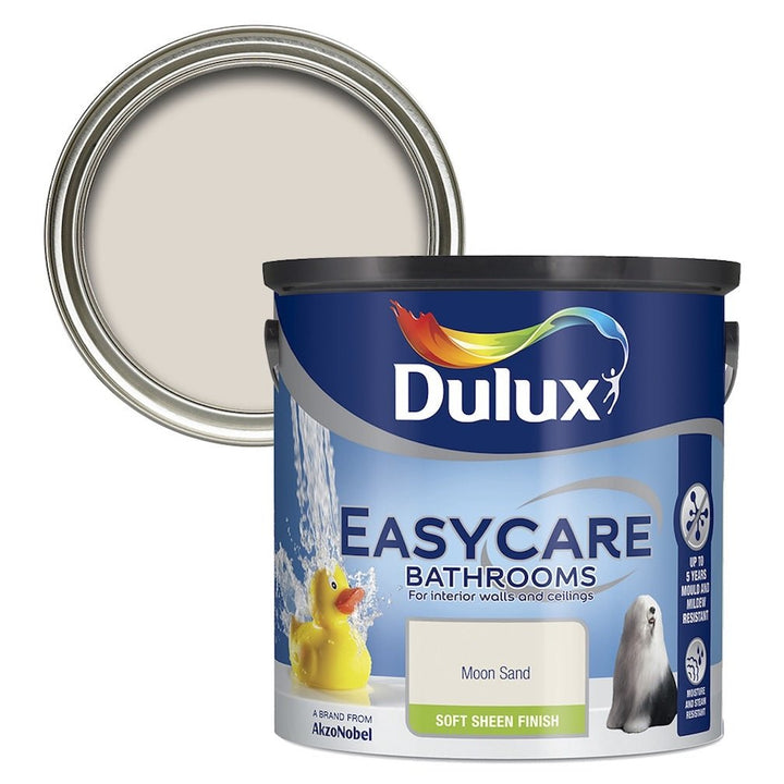 Dulux Easycare Bathroom Moon Sand Soft Sheen Paint 2.5L - 5010212632109