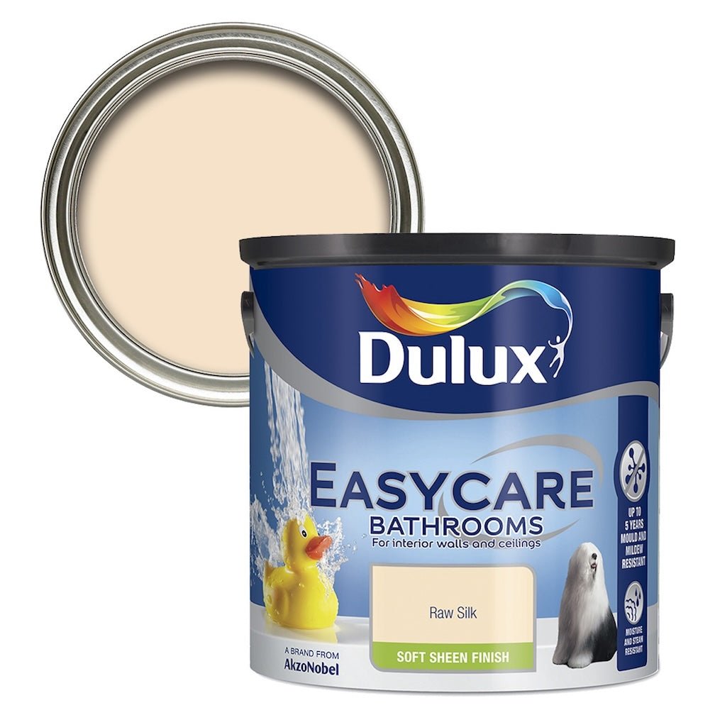Dulux Easycare Bathroom Raw Silk Soft Sheen Paint 2.5L - 5011060068546