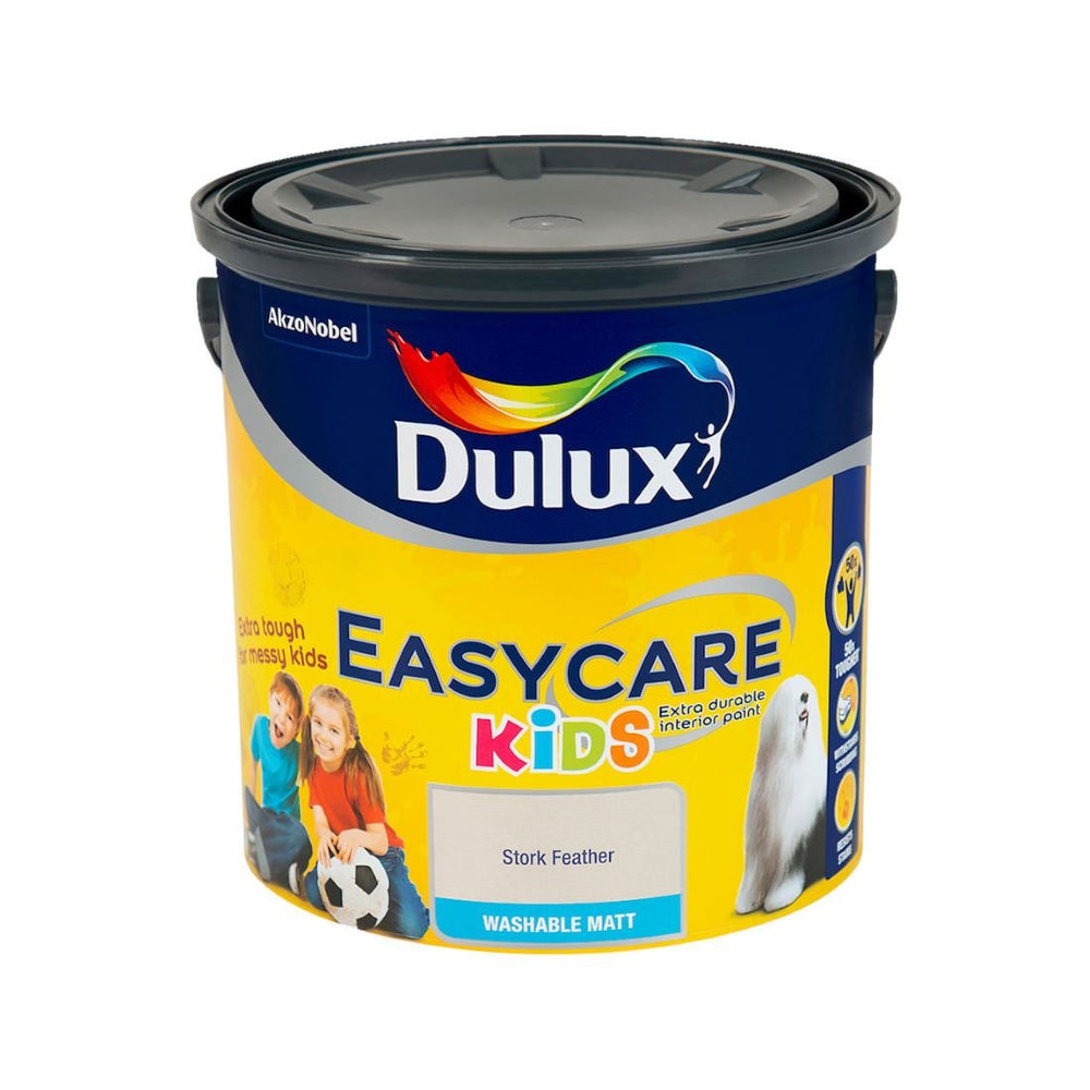  - Dulux Easycare Kids Stork Feather Washable Matt Paint 2.5L - 5322492 - Decor Warehouse