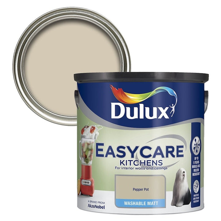 Dulux Easycare Kitchen Pepper Pot Washable Matt Paint 2.5L - 5010212593547