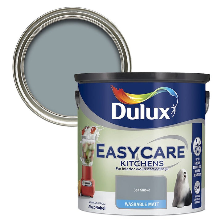Dulux Easycare Kitchen Sea Smoke Washable Matt Paint 2.5L - 5010212638477