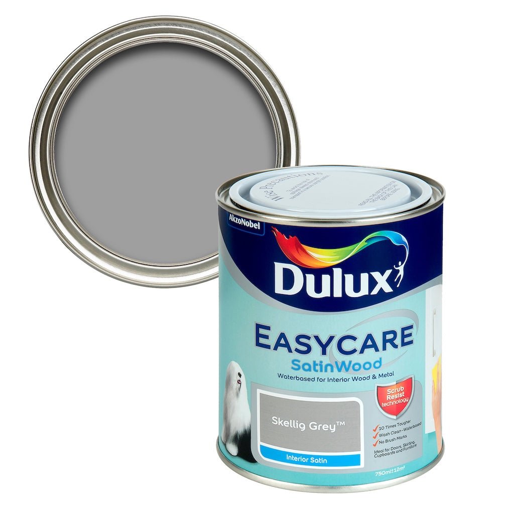 Dulux Easycare Skellig Grey Satinwood Metal & wood paint - 750ml - 5010212632239