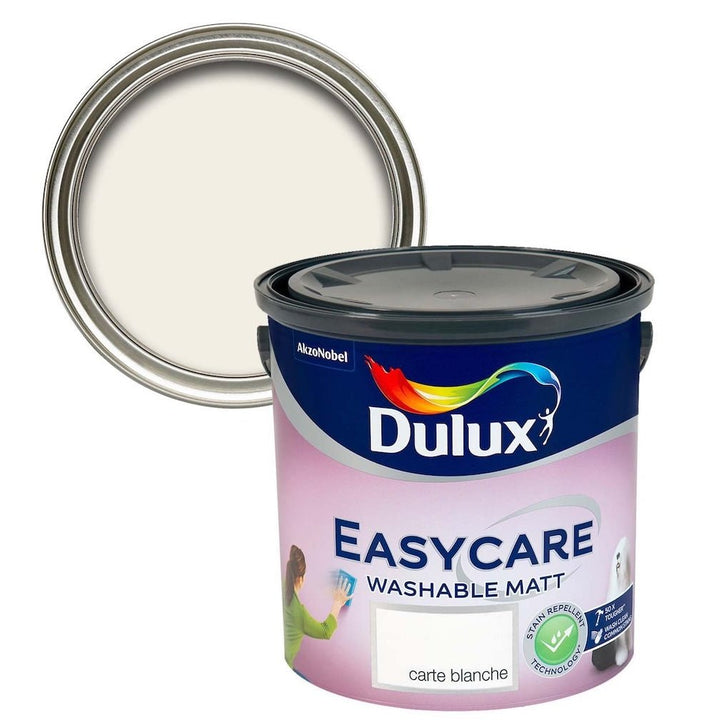 Dulux Easycare Washable Matt Carte Blanche Paint 2.5L - 5010212642801