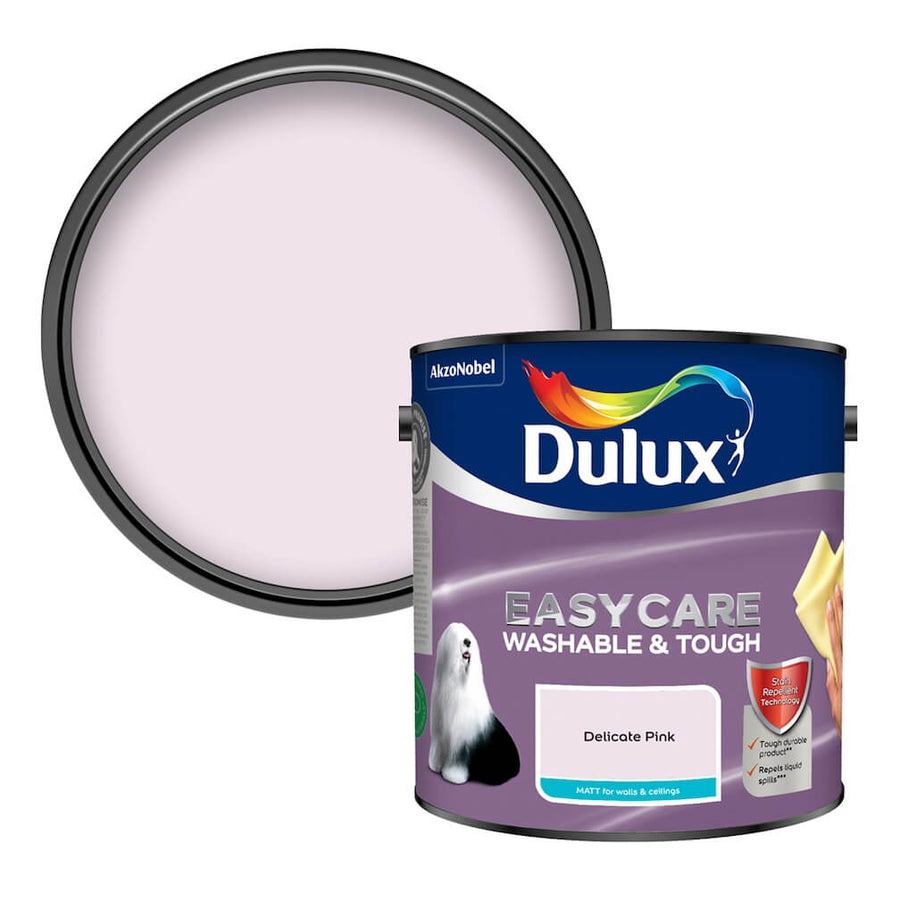 Dulux Easycare Washable Matt Delicate Pink Paint - 