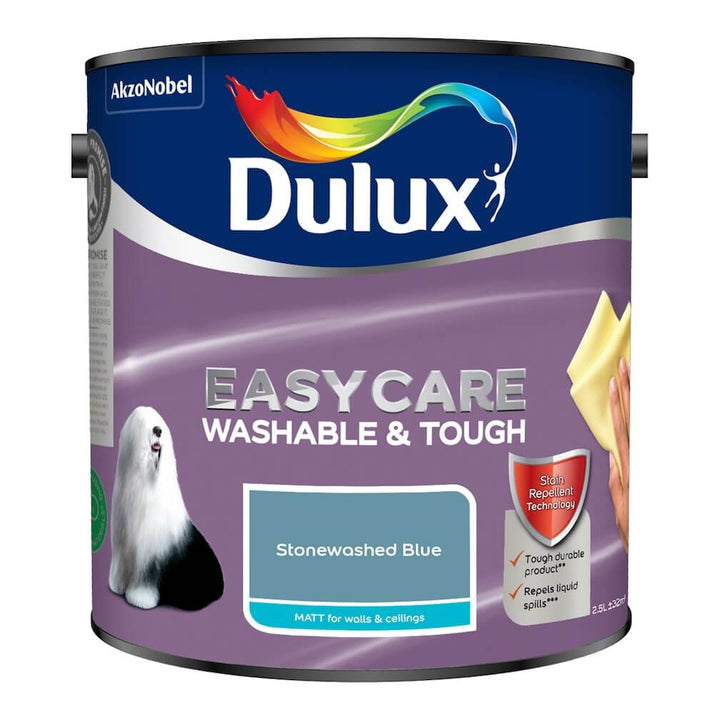 Dulux Easycare Washable Matt Stonewash Blue Paint - 5780985